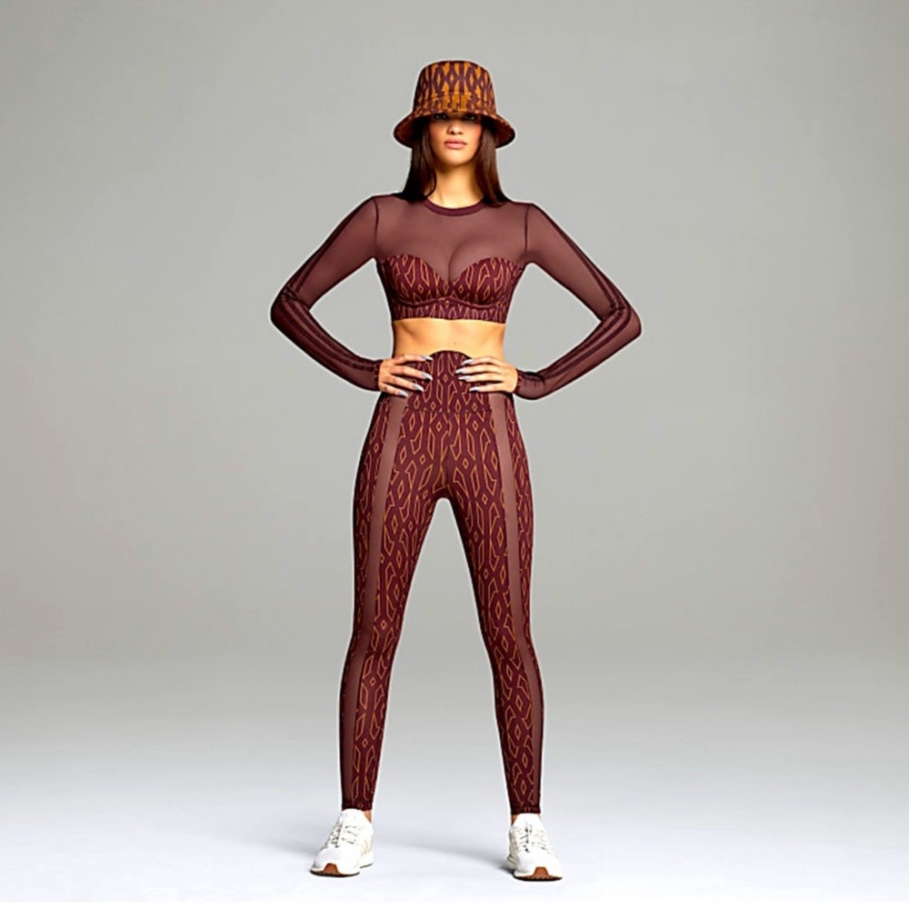 Adidas x IVY PARK monogram crop top and leggings